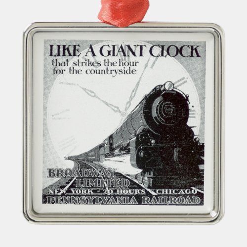 Pennsylvania Railroad Broadway Limited 1928       Metal Ornament