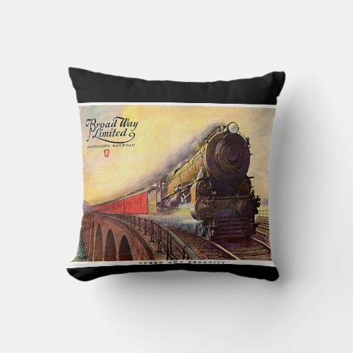 Pennsylvania Railroad Broadway Limited Pillow
