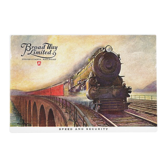 Pennsylvania Railroad Broadway Limited Placemat (Back)
