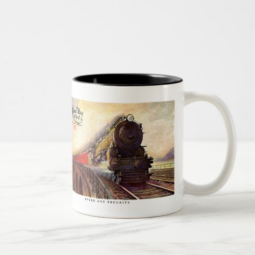 Pennsylvania Railroad Broadway Limited Two_Tone Coffee Mug
