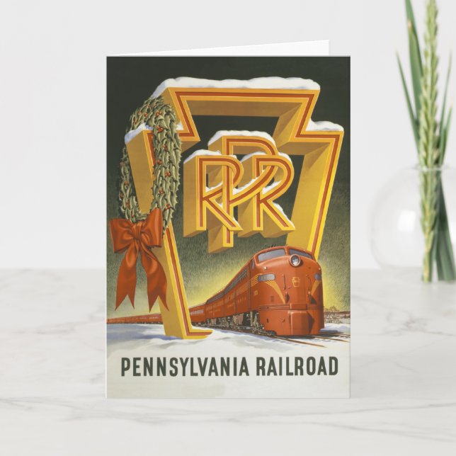 Pennsylvania Railroad Christmas Card (Front)