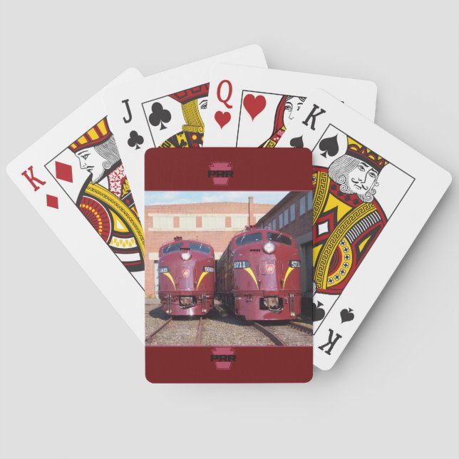 Pennsylvania Railroad E-8a,s (JTFS) 5809 and 5711  Poker Cards (Back)