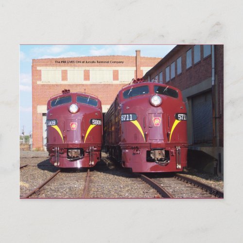 Pennsylvania Railroad E_8as JTFS 5809 and 5711 Postcard