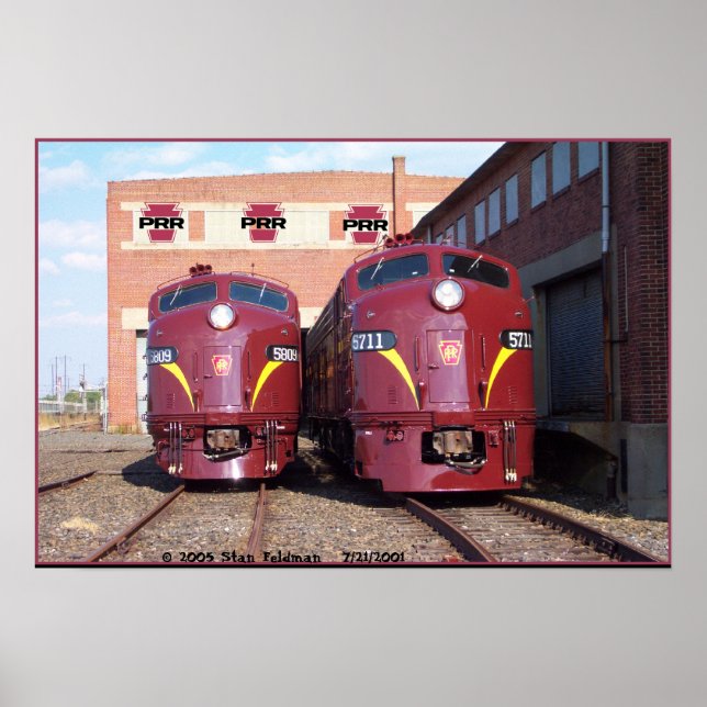 Pennsylvania Railroad E-8a,s (JTFS) 5809 and 5711  Poster (Front)