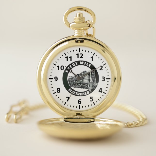 Pennsylvania Railroad  every mile electrified   Pocket Watch (Inside)