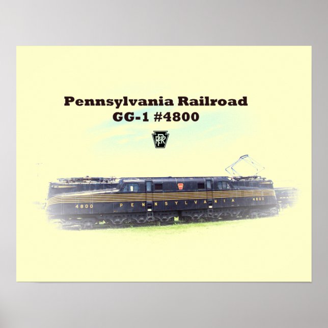 Pennsylvania Railroad GG1 #4800 Side View Poster 2 (Front)