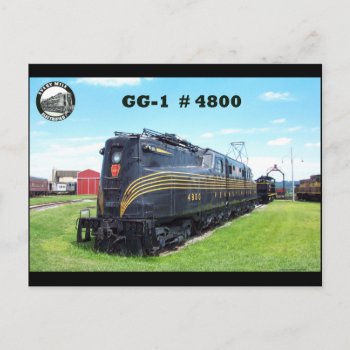Pennsylvania Railroad Locomotive Gg-1 #4800 -2- Postcard by stanrail at Zazzle