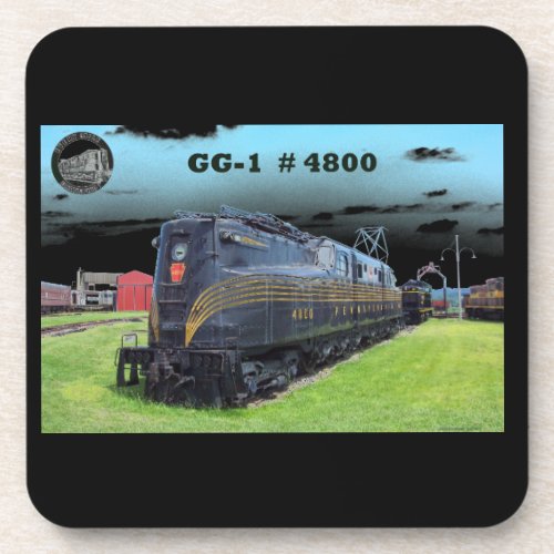 Pennsylvania Railroad Locomotive GG_1 4800    Beverage Coaster