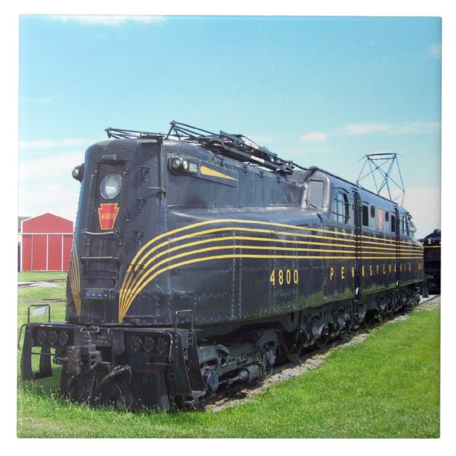 Pennsylvania Railroad Locomotive GG-1 #4800 Ceramic Tile (Front)