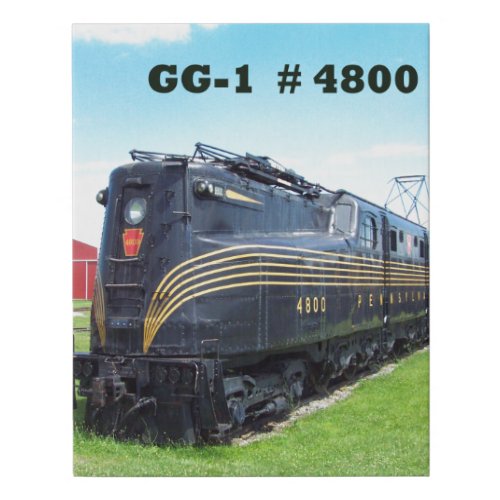 Pennsylvania Railroad Locomotive GG_1 4800   Faux Faux Canvas Print