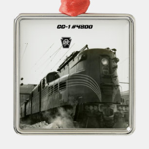 Pennsylvania Railroad Locomotive GG-1 #4800   Metal Ornament
