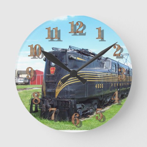 Pennsylvania Railroad Locomotive GG_1 4800   Round Clock