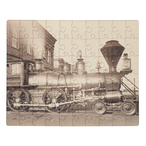Pennsylvania Railroad Locomotive Train Sepia Jigsaw Puzzle