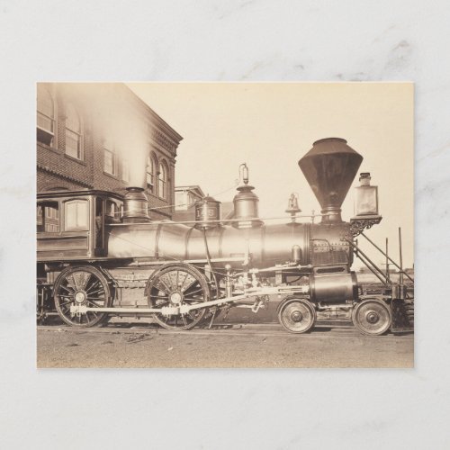 Pennsylvania Railroad Locomotive Train Sepia Postcard