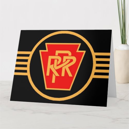 Pennsylvania Railroad Logo Black  Gold Card