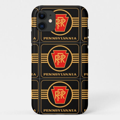 Pennsylvania Railroad Logo Black  Gold iPhone 11 Case