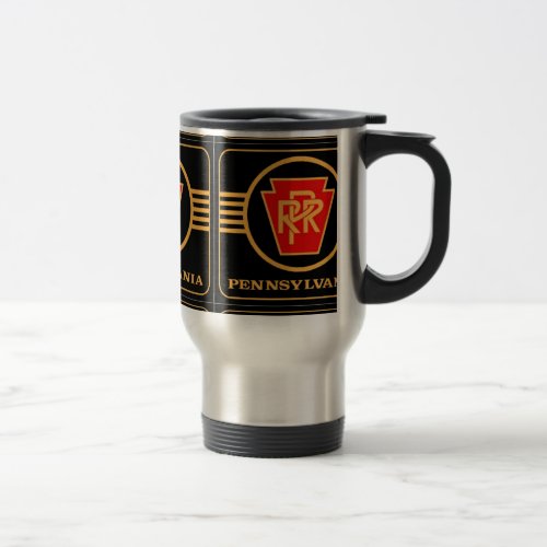 Pennsylvania Railroad LogoBlack  Gold Coffee Mug