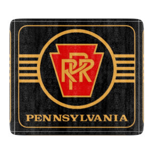 Pennsylvania Railroad Logo, Black & Gold Cutting Board
