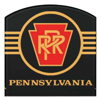 Pennsylvania Railroad Logo, Black & Gold Door Sign