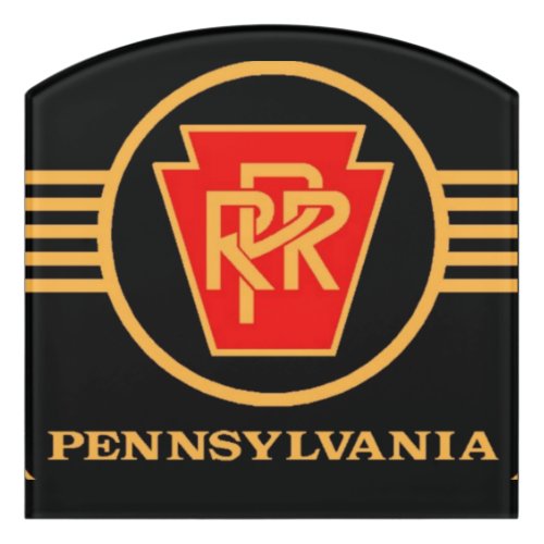 Pennsylvania Railroad Logo Black  Gold    Door Sign