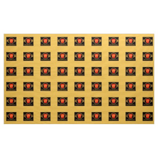 Pennsylvania Railroad Logo, Black & Gold Fabric