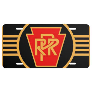 Pennsylvania Railroad Logo, Black & Gold License Plate