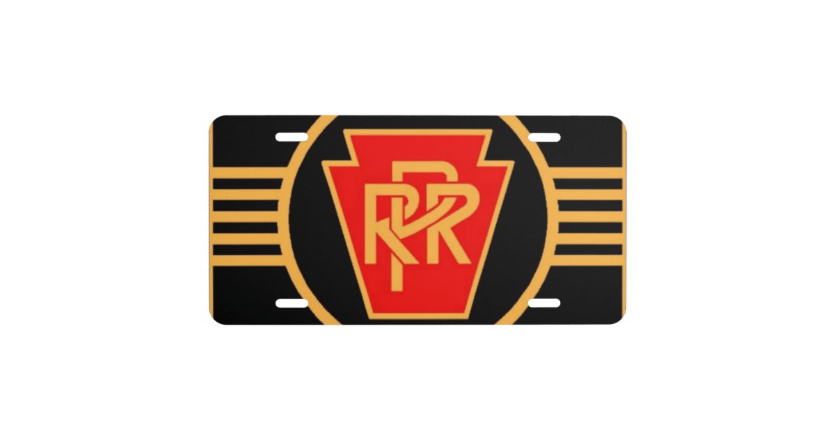 Pennsylvania Railroad Logo Black Gold License Plate Zazzle Com