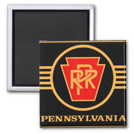 Pennsylvania Railroad Logo, Black & Gold Magnet