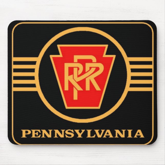 Pennsylvania Railroad Logo, Black & Gold  Mouse Pad (Front)