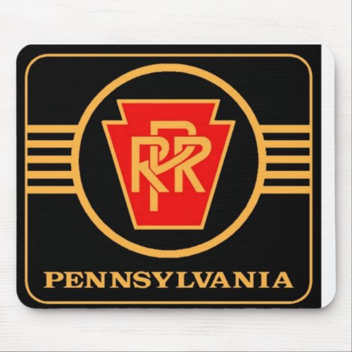 Pennsylvania Railroad Logo Black  Gold  Mouse Pad