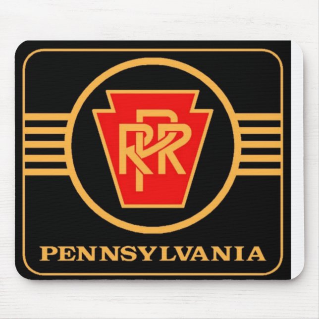 Pennsylvania Railroad Logo, Black & Gold  Mouse Pad (Front)
