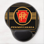 Pennsylvania Railroad Logo, Black &amp; Gold Mousepad. Gel Mouse Pad at Zazzle