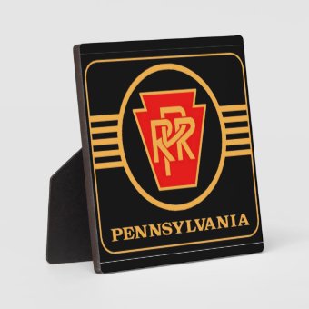 Pennsylvania Railroad Logo, Black & Gold Plaque | Zazzle