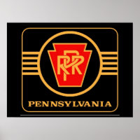 Pennsylvania Railroad Logo, Black & Gold