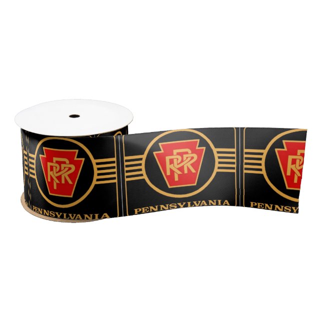 Pennsylvania Railroad Logo, Black & Gold Ribbon (Spool)