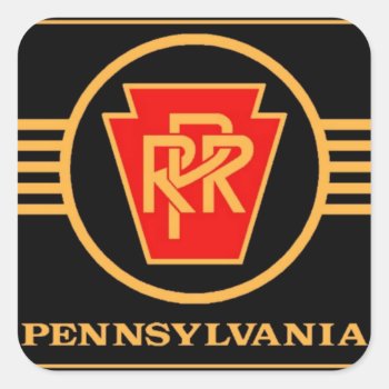 Pennsylvania Railroad Logo  Black & Gold Sticker by stanrail at Zazzle