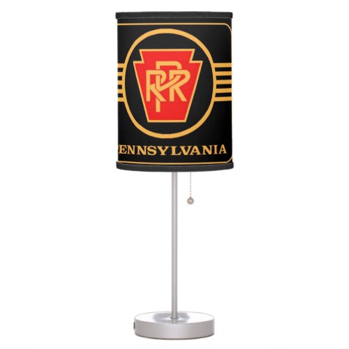 Pennsylvania Railroad Logo Black  Gold Table Lamp