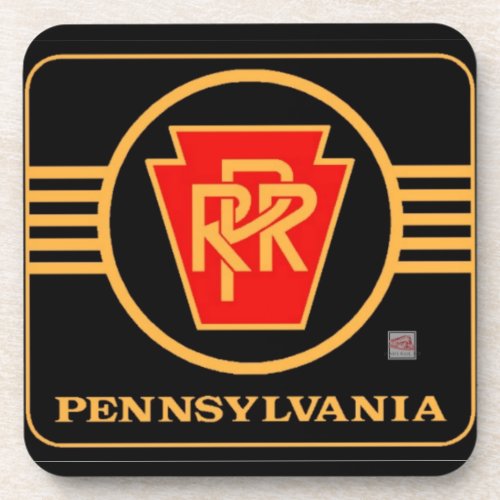 Pennsylvania Railroad  logo Hard plastic coaster
