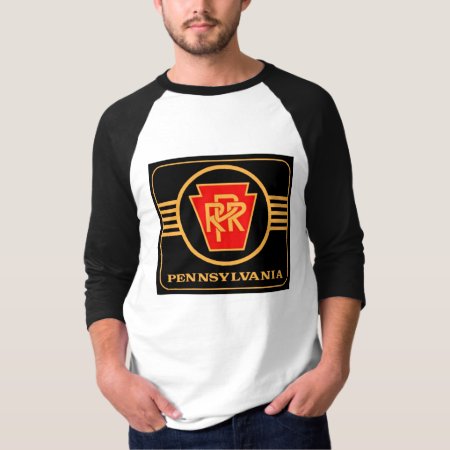 Pennsylvania Railroad Logo, Long Sleeve Ragland T-shirt