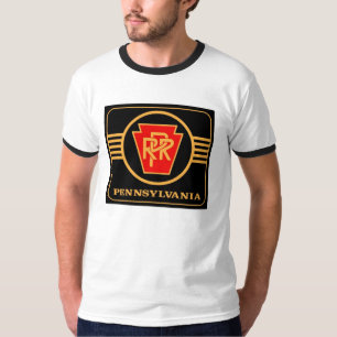 Pennsylvania Railroad Logo Ringer T- Shirt