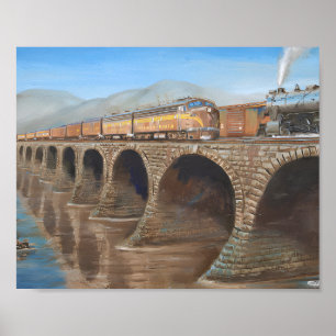 Pennsylvania Railroad on the Rockville Bridge Post Poster