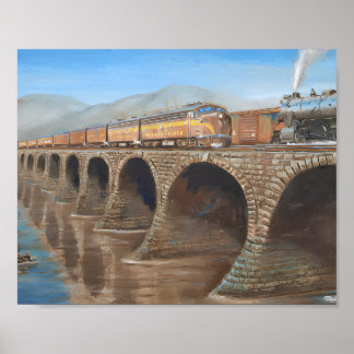 Pennsylvania Railroad on the Rockville Bridge Post Poster