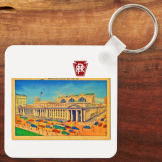 Pennsylvania railroad Penn station in New York Keychain