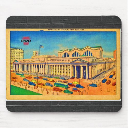 Pennsylvania railroad  Penn station in New York    Mouse Pad