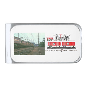 Pennsylvania Railroad piggyback service          Silver Finish Money Clip