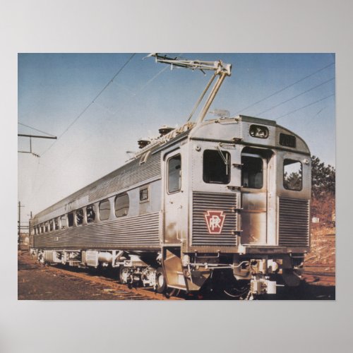 Pennsylvania Railroad Silverliner Electric Coach Poster