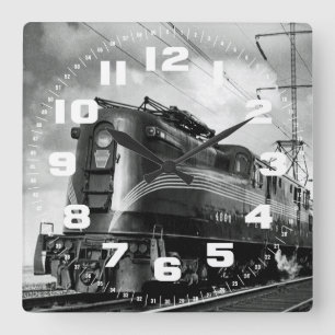 Pennsylvania Railroad Square Wall Clock