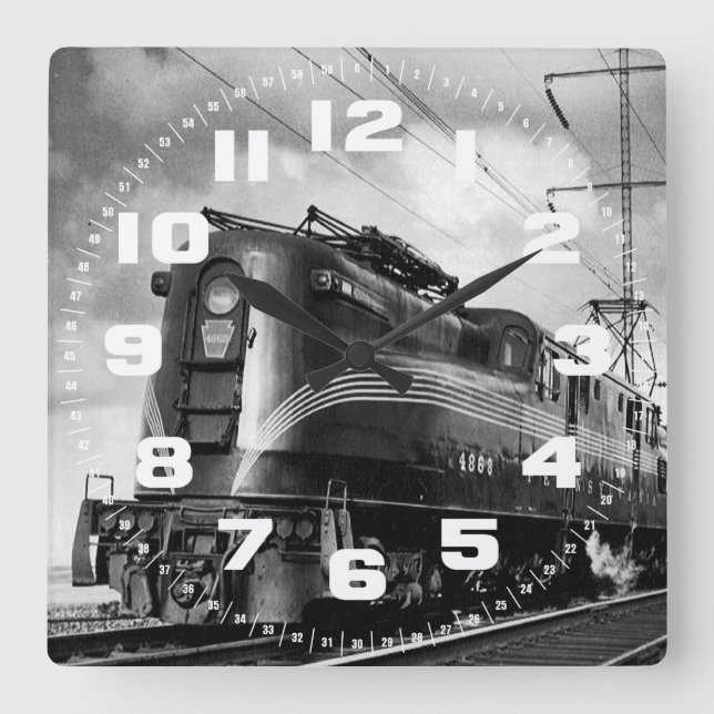 Pennsylvania Railroad Square Wall Clock (Front)