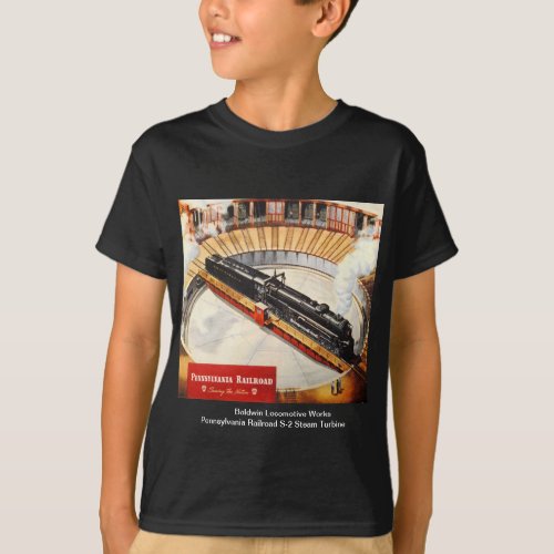 Pennsylvania Railroad Steam Turbine Kids Shirts