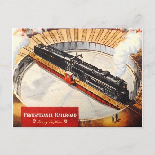 Pennsylvania Railroad Steam Turbine Postcard